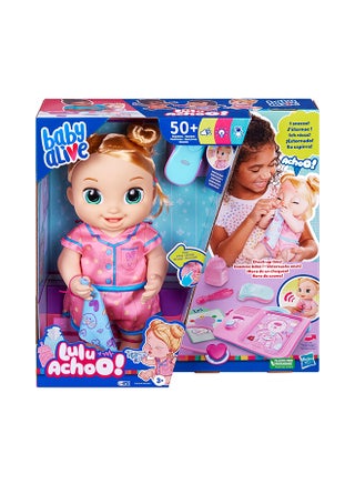 Baby Alive Lulu Achoo Doll, 12-Inch Interactive Doctor Play Toy with Lights, Sounds, Movements and Tools, Kids Ages 3 and Up, Blonde Hair - v1637833467/N50813612A_1
