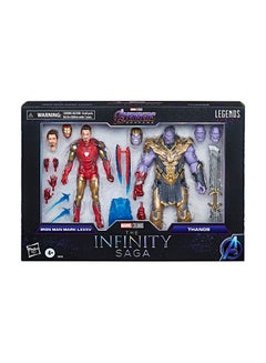 Hasbro  Legends Series 6-inch Scale Action Figure 2-Pack Toy Iron Man Mark 85 vs. Thanos, Infinity Saga character, Premium Design, 2 Figures and 15 Accessories