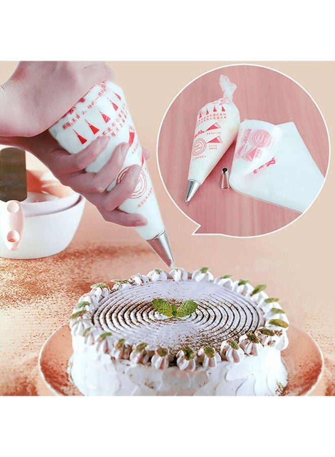 Professional Chef 100-Piece Disposable Cake Decorating Bag Clear 26x17x1.5cm  - Image 2