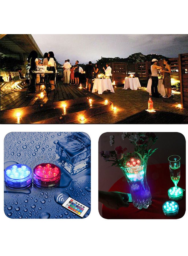 Generic - Waterproof RGB Remote Control Underwater Lamp Multicolour 10.00X6.00X9.00cm - Image 1
