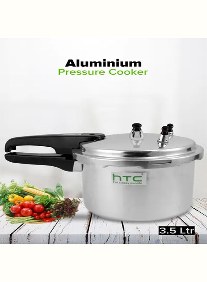 Aluminium Pressure Cooker Silver/Black 