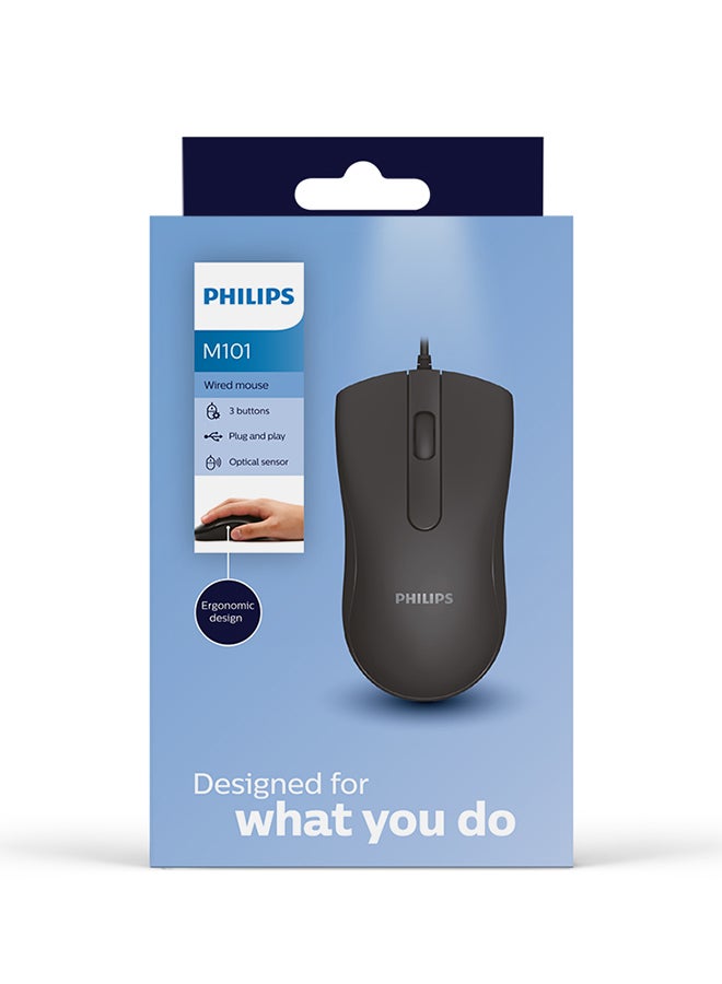 فيليبس - ماوس USB سلكي M101 لون أسود. - Image 1