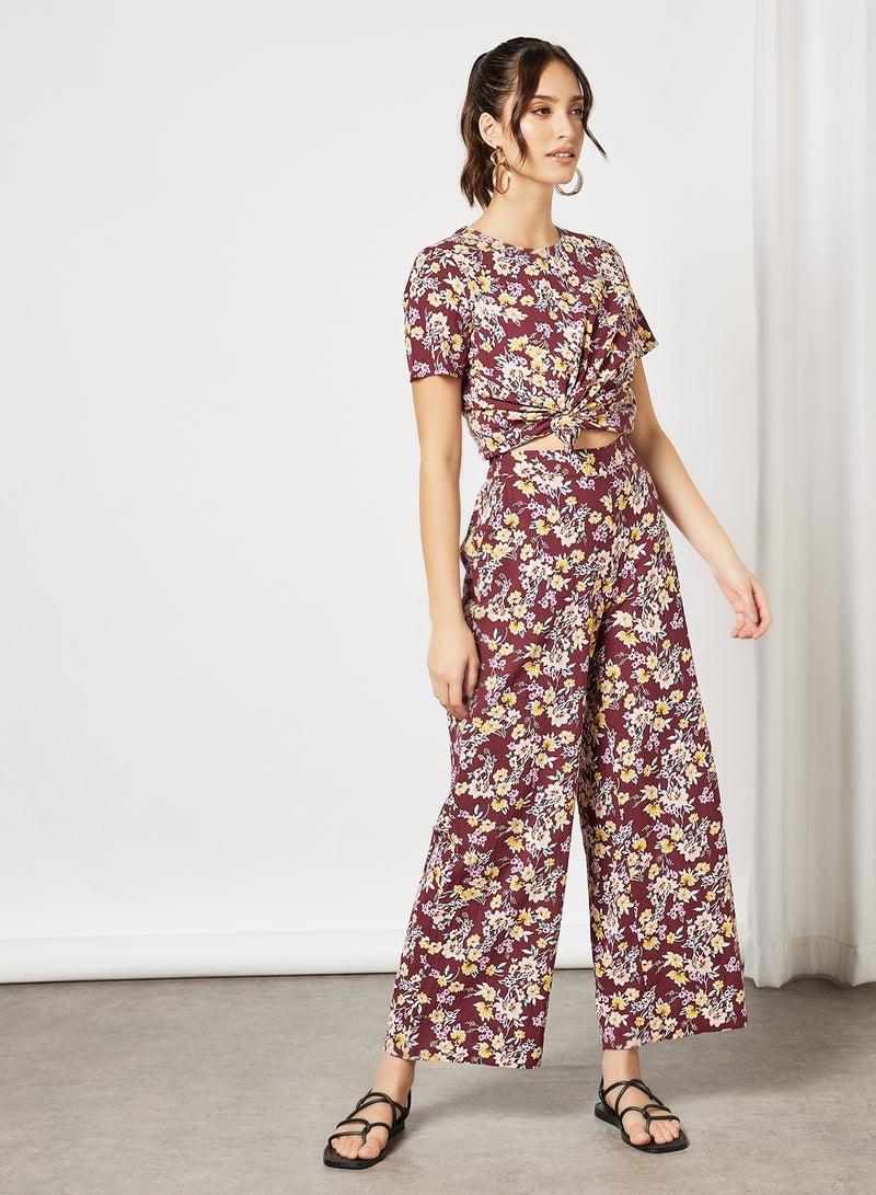 I.Scenery Floral Top Burgundy  - Image 2