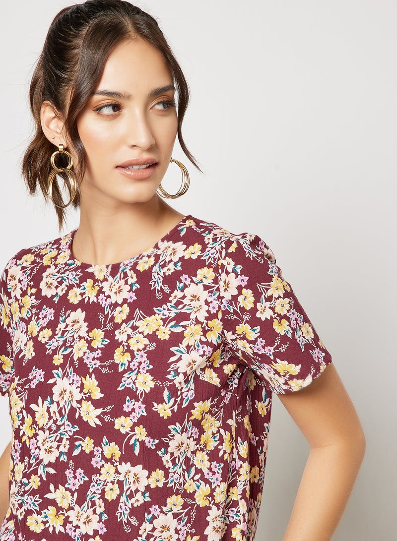 I.Scenery Floral Top Burgundy  - Image 4