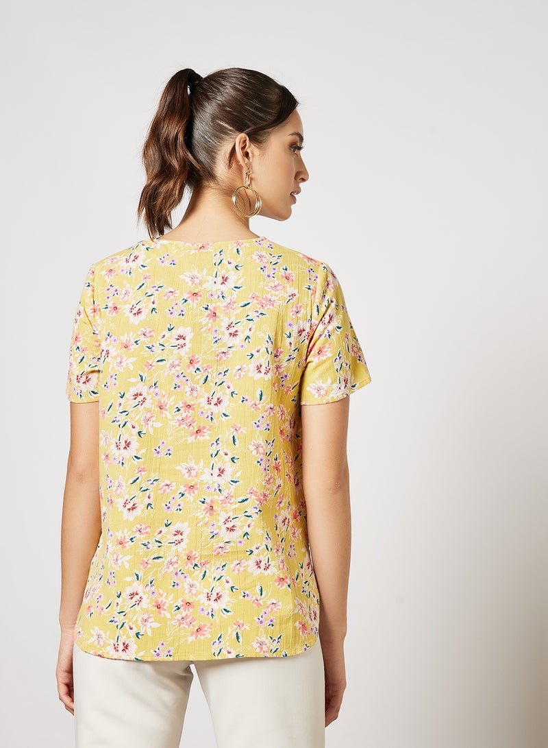 I.Scenery Floral Top Yellow  - Image 3