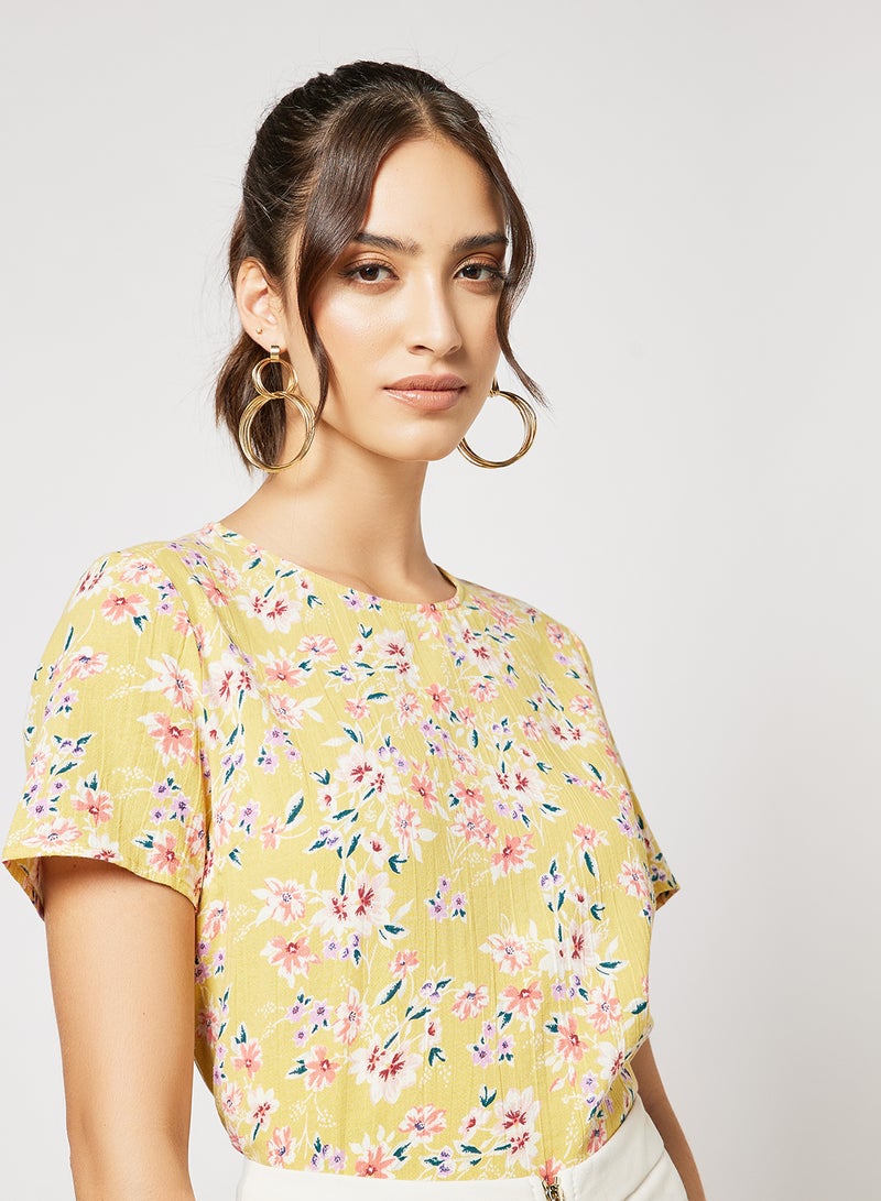 I.Scenery Floral Top Yellow  - Image 4