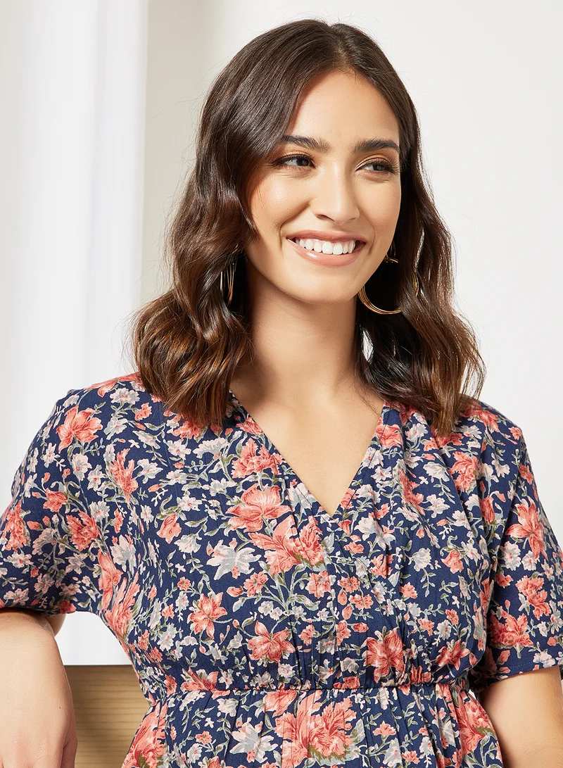 I.Scenery Floral Dress Navy