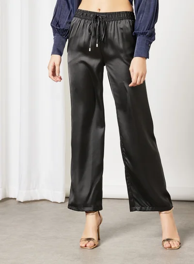 Jacqueline de Yong Satin Pants Black