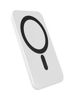 JS 5000.0 mAh Wireless Power Bank For iPhone 12 iPhone 13 White  - Image 3