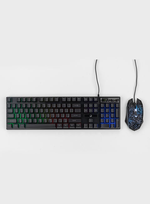 Thunder Wired Mouse And Keyboard Set with RGB lights and Adjustable DPI