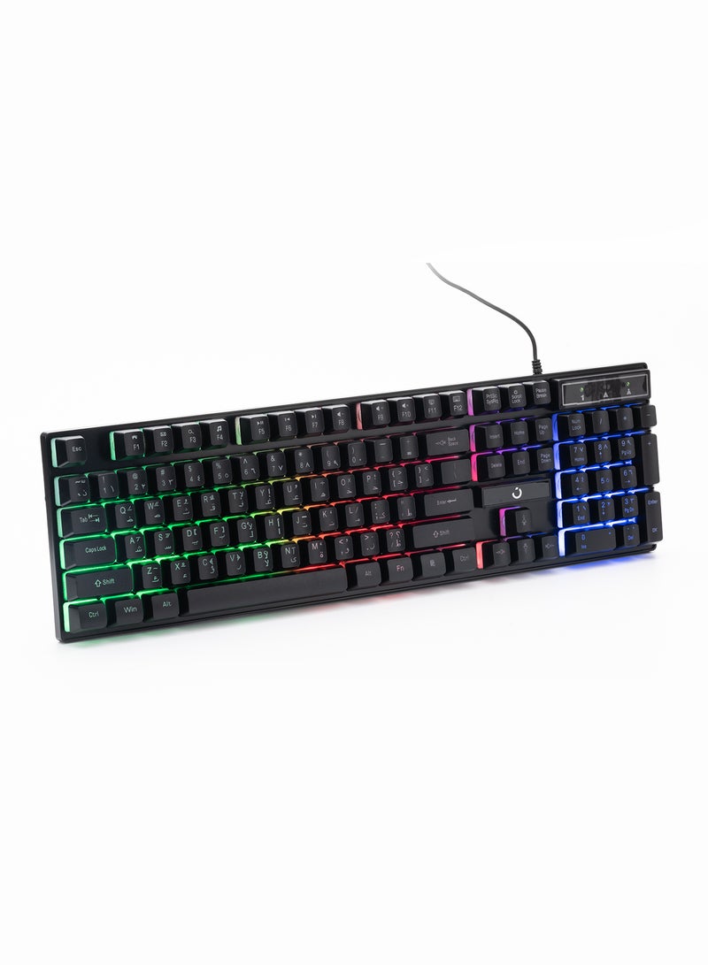 ايست من نون - طقم لوحة مفاتيح وماوس ثاندر سلكي بإضاءة متعددة الألوان RGB ودقة DPI قابلة للتعديل - كرة القدم كأس العالم صفقة - Image 1