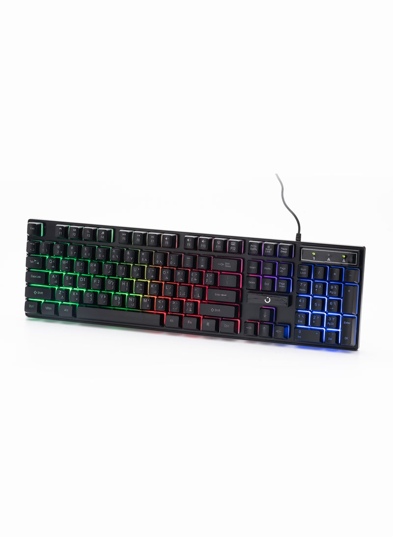ايست من نون - طقم لوحة مفاتيح وماوس ثاندر سلكي بإضاءة متعددة الألوان RGB ودقة DPI قابلة للتعديل - كرة القدم كأس العالم صفقة - Image 1