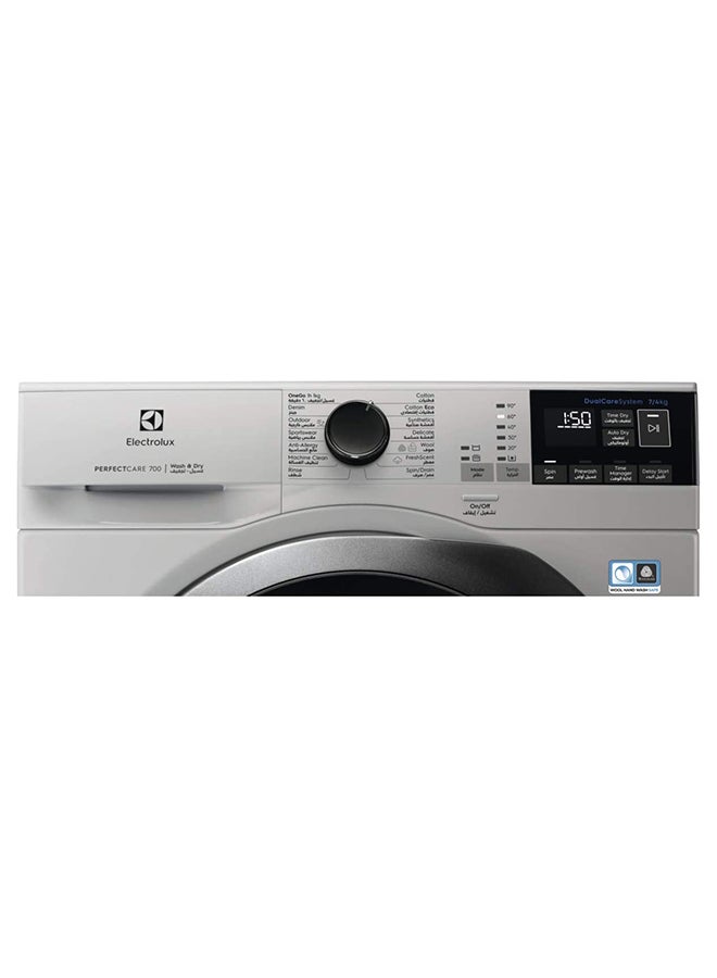 Electrolux 7/4 KG Washer Dryer, 1400W Fully Automatic Front Load Washing & Drying Combo Machine with Steam Care, Dual Care & Sensi-Care System, Automatic Drying-Condense Dryer, Child Lock, EW7W4742HS EW7W4742HS Silver - Image 2