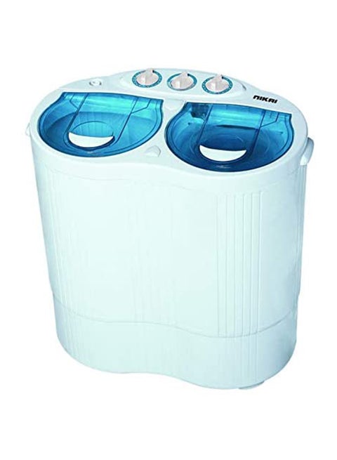 2.5Kg Mini Top Load Baby Washing Machine, Silent Twin Tub Washer With Powerful Pulsator And Rust-ProOf Body, Ideal For Baby Clothes And Hygienic Fabrics 2.5 kg 150 W NWM250SP White