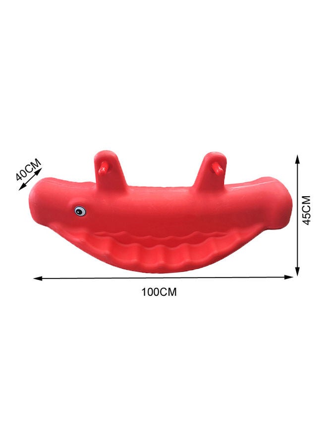 جساي تويز أرجوحة على شكل حوت صغير متين من البلاستيك المتين 100 X 40 X 45سم - Image 2