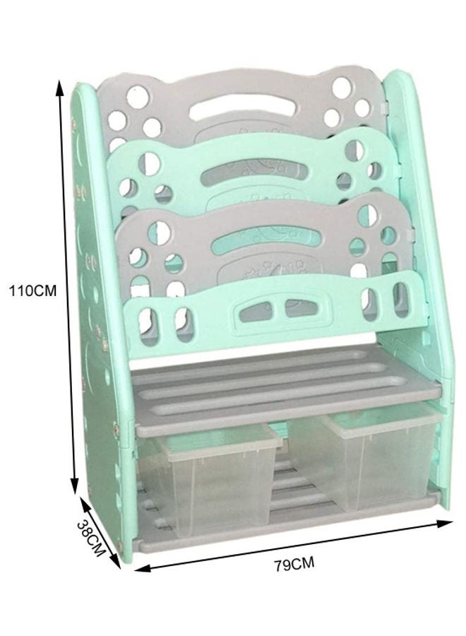 جساي تويز خزانة ألعاب ورف كتب للأطفال من البلاستيك للأماكن الداخلية 79 X 38 X 110سم - Image 2