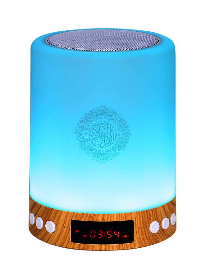 Portable Wire-less BT Quran Speaker with Remote Control MP3 Player FM Radio 7-Color Led Night Light Bedside Desk Table Lamp EV233 White - Image 5