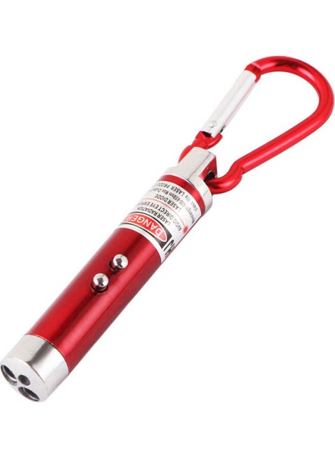 3-in-1 Mini Laser Pen Pointer With Keychain Red