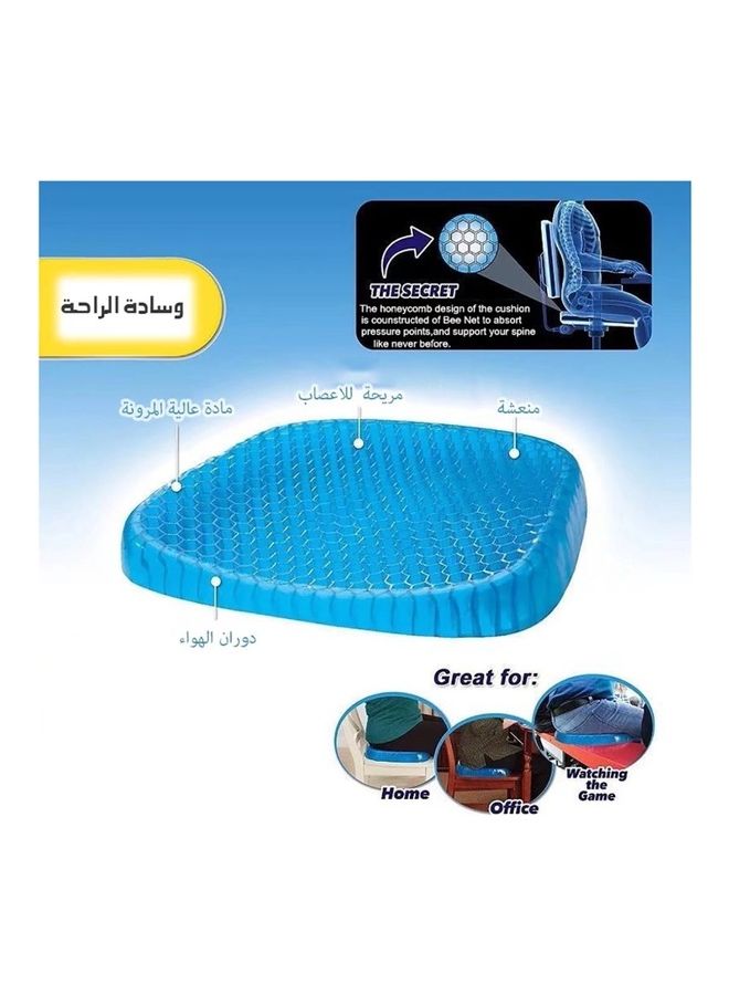 Gel Seat Cushion for Home Office Chair Carsfor Pressure Relief Tailbone Pain Blue ECC900G(41cm*33cm*4cm) - Image 3