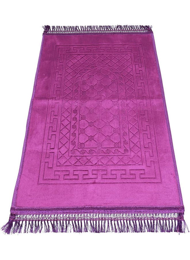 Bright And Shiny Easy To Carry Plain Prayer Mat Purple 80 x 120cm - Image 1