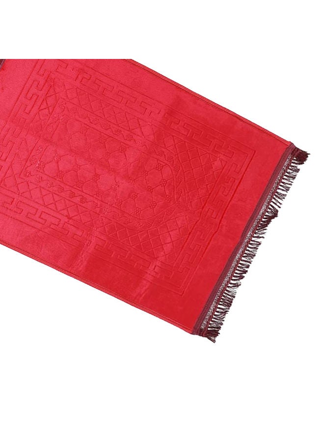Bright And Shiny Easy To Carry Plain Prayer Mat Red 80 x 120cm - Image 2