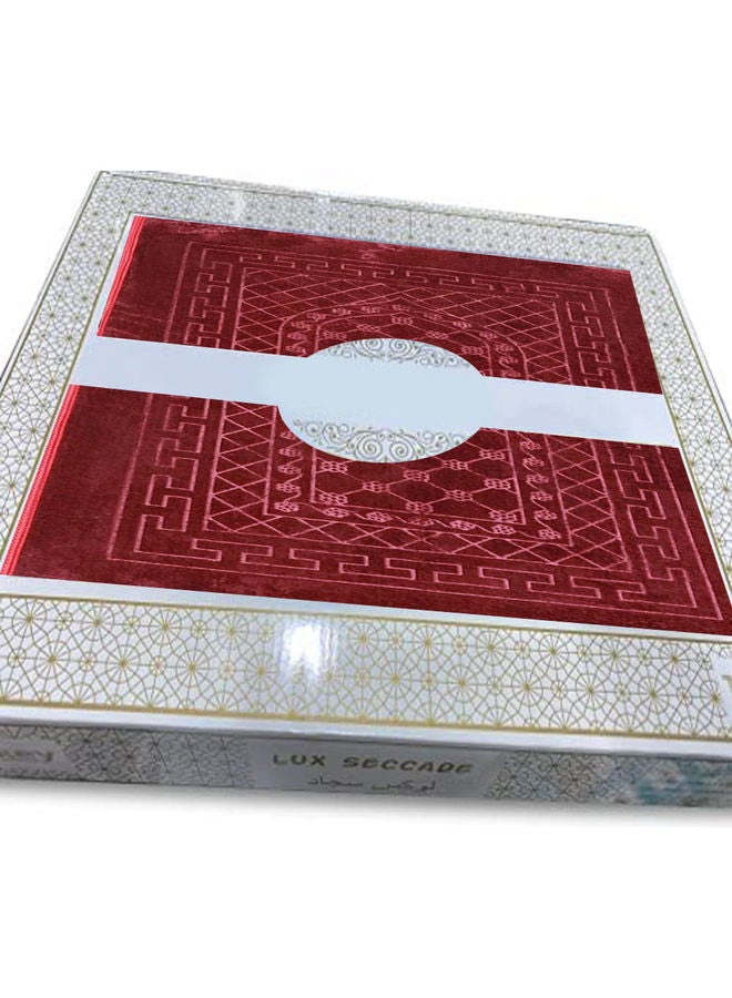 سجادة صلاة سادة سهلة الحمل بألوان زاهية ولامعة كستنائي 80 x 120سم - Image 3