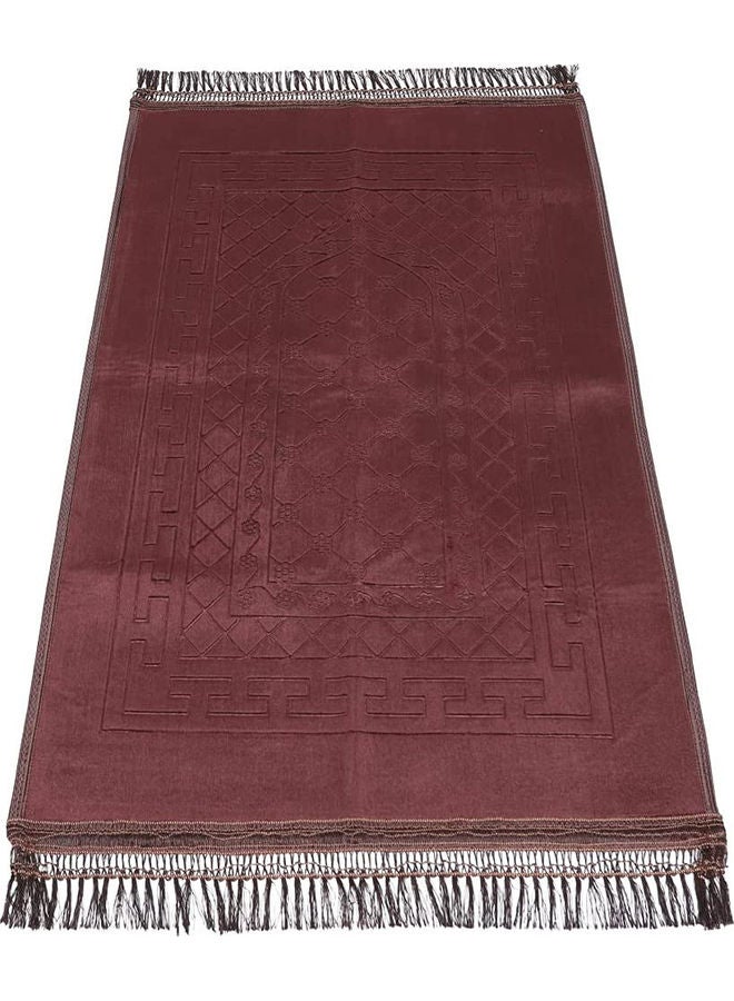 Bright And Shiny Easy To Carry Plain Prayer Mat Chocolate Brown 80 x 120cm - Image 1