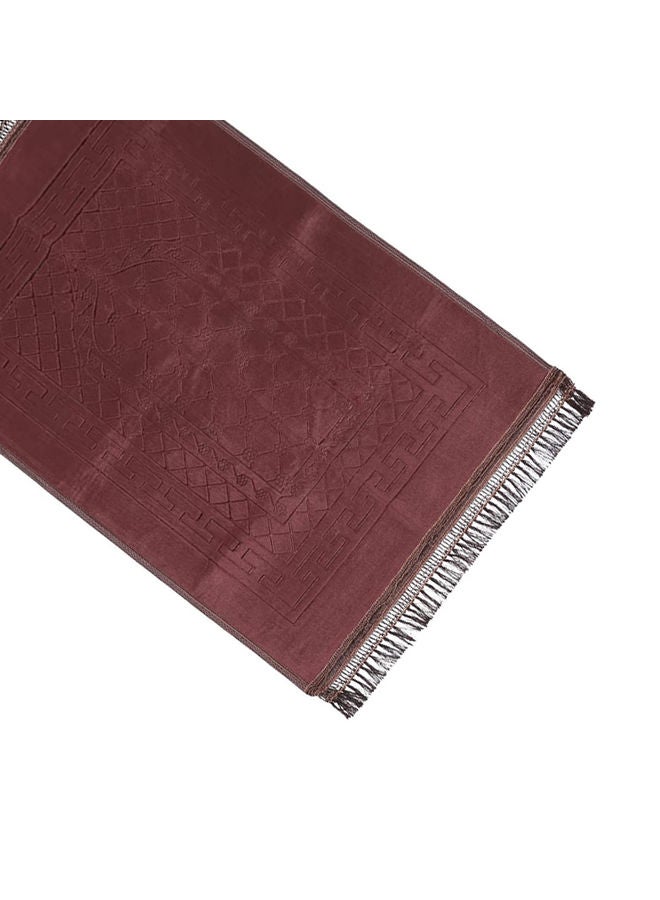 Bright And Shiny Easy To Carry Plain Prayer Mat Chocolate Brown 80 x 120cm - Image 2