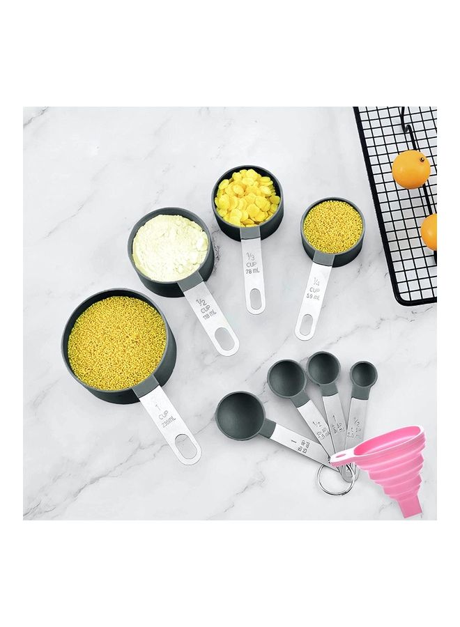 Measuring Cups Set With Spoons & Collapsible Funnel Multicolour 15x9x6cm  - Image 2