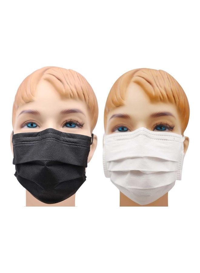 MedOne - 100-Piece Face Mask For Kids White and Black - Image 1