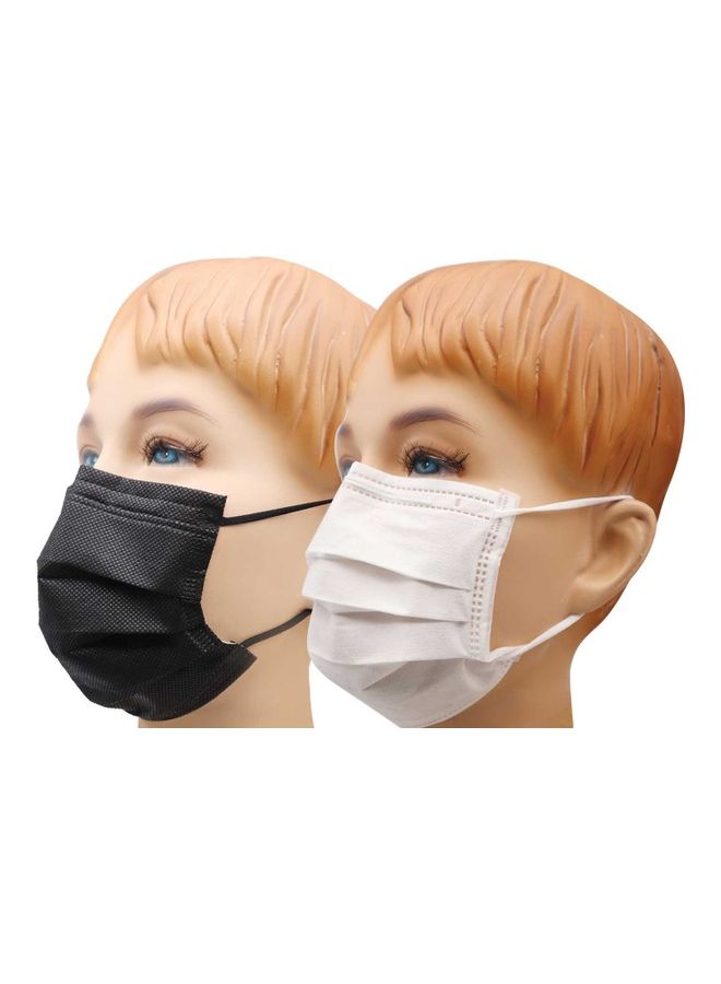 MedOne - 100-Piece Face Mask For Kids White and Black - Image 1