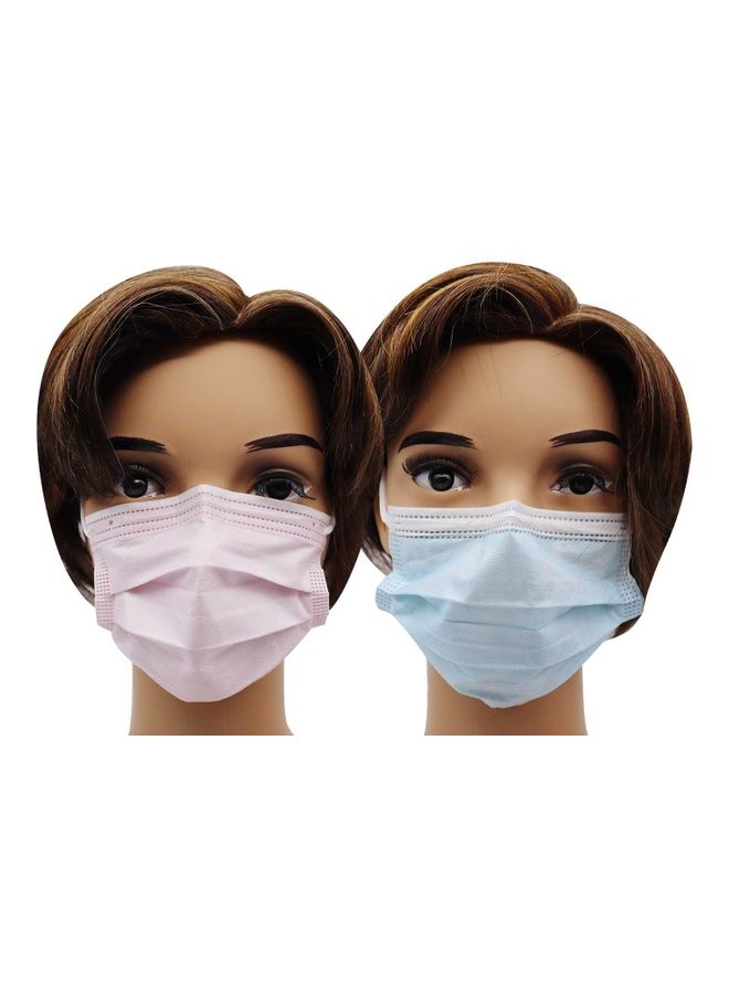 MedOne 40-Piece Medical Face Mask For Kids Blue and Pink - Image 1