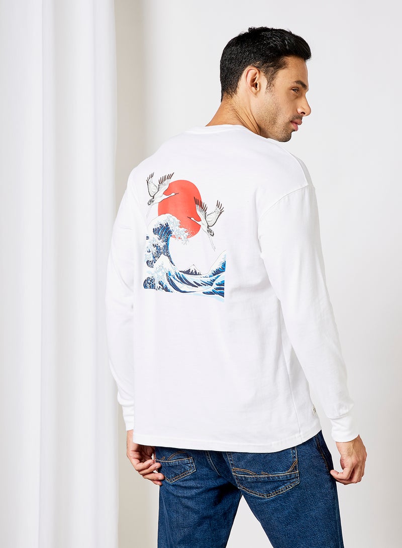 JACK & JONES Graphic Print T-Shirt White  - Image 4