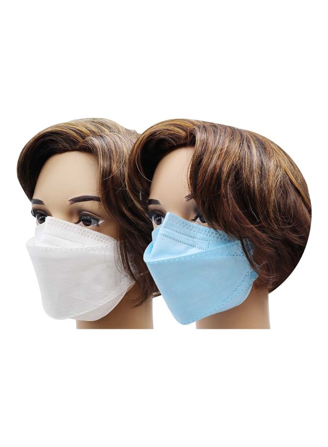 50-Piece KF94 Face Mask White and Sky Blue For Adults Combo Pack - v1637921692/N52043557A_2