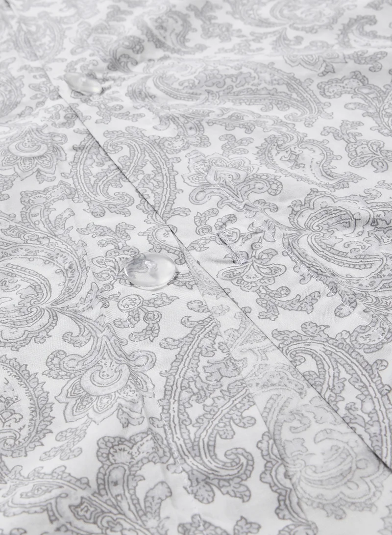 Noon East Duvet Cover Set - With 1 Duvet Cover 200X200 Cm And 2 Pillow Cover 50X75 Cm - 100% Cotton Udaipur Paisly Percale - 180 Thread Count Multicolour Queen
