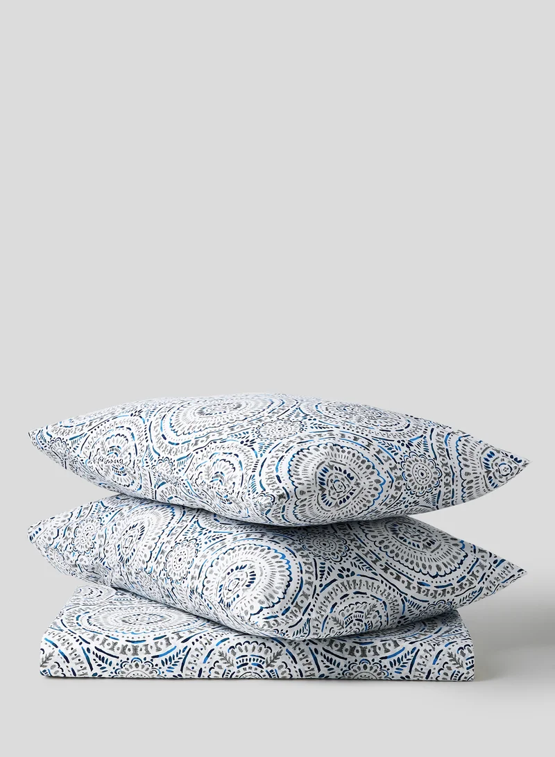 Noon East Duvet Cover With Pillow Cover 50X75 Cm, Comforter 160X200 Cm, - For Twin Size Mattress - Multicolour 100% Cotton Multicolour Twin