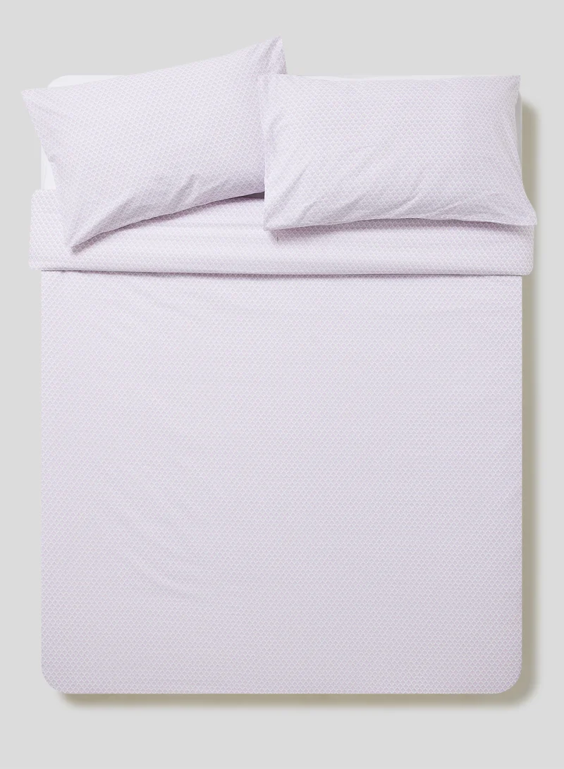 Noon East Duvet Cover Set With Pillow Cover 50X75 Cm, Comforter 260X220 Cm - 100% Cotton Abigail Percale - 180 Thread Count Purple Super King none