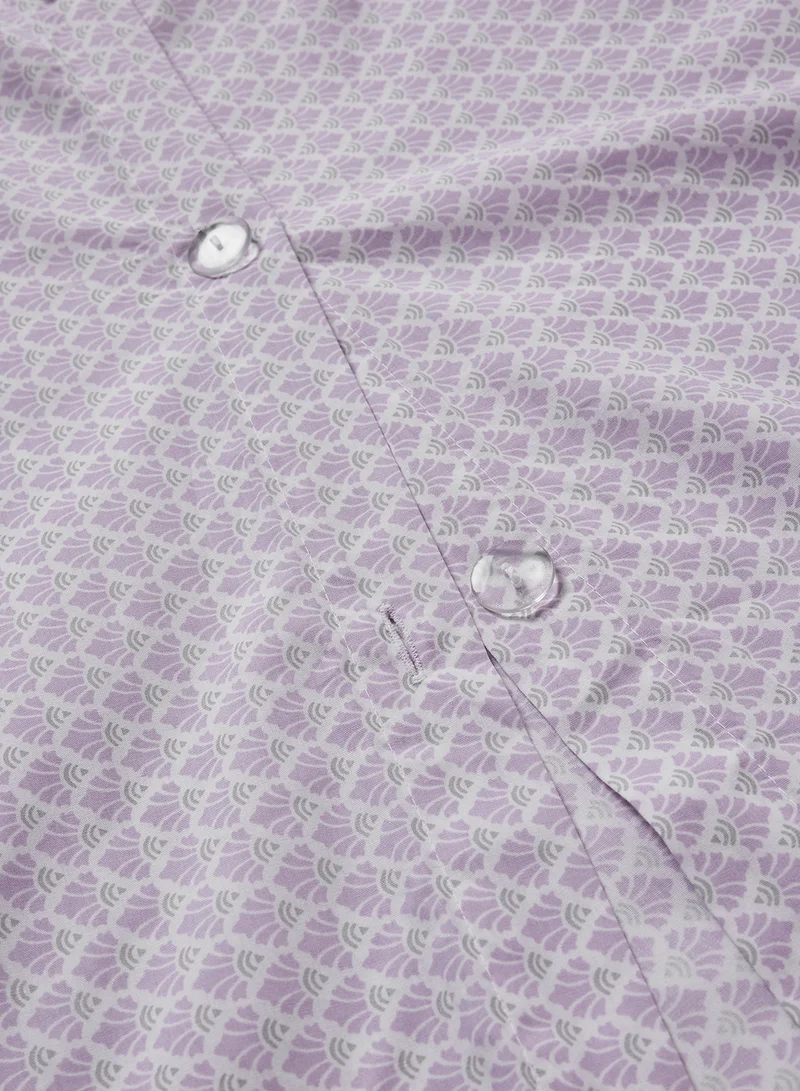 Noon East Duvet Cover Set With Pillow Cover 50X75 Cm, Comforter 260X220 Cm - 100% Cotton Abigail Percale - 180 Thread Count Purple Super King none