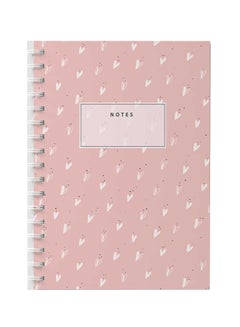 LOWHA 60-Sheets Spiral Notebook Pink/White/Black  - Image 1