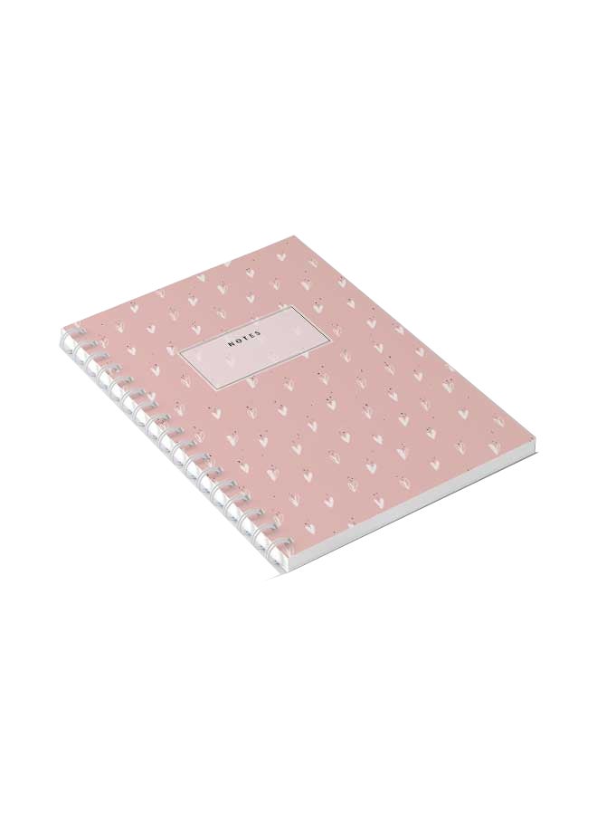 LOWHA - 60-Sheets Spiral Notebook Pink/White/Black - Image 1