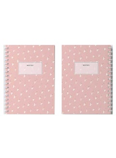LOWHA 60-Sheets Spiral Notebook Pink/White/Black  - Image 3