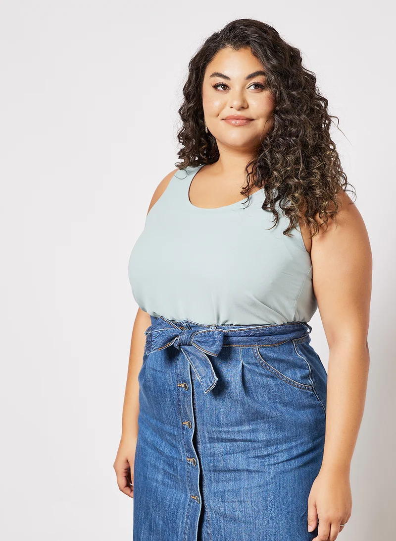 Violeta By Mango Plus Size Sleeveless Top