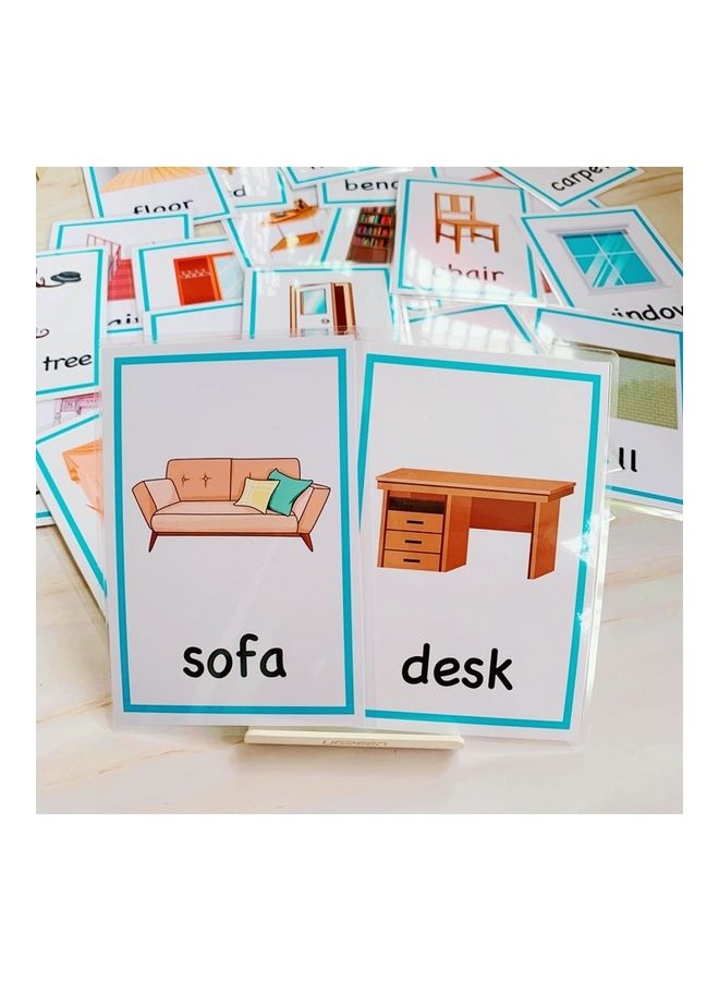 إيهوم 24-Piece English Cognitive Cartoon Educational Flash Cards for Kids 16 X 22cm - Image 1