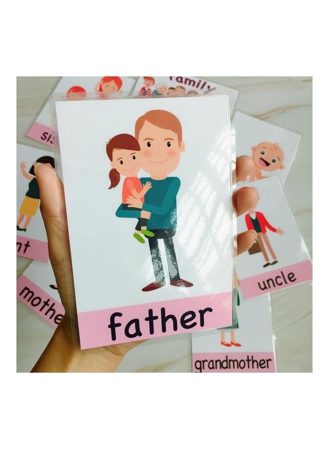 EHOME 10-Piece English Word Montessori Educational Flash Card 11 X 16cm - Image 4