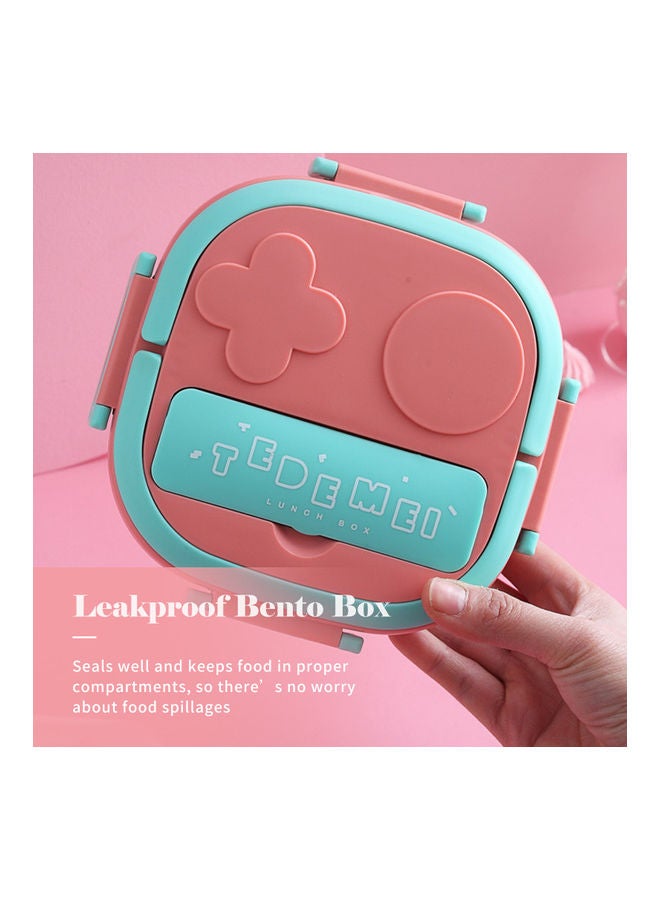 Lunch Box With Fork 2 Compartment Blue 17.80*6.00*17.80cm - Image 2