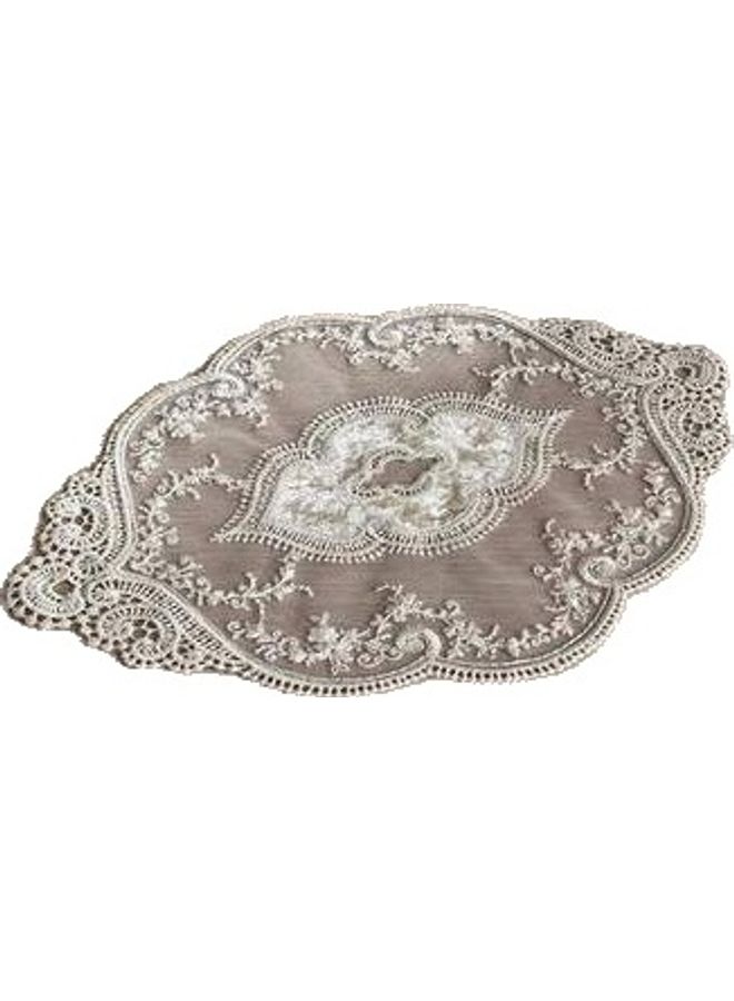 Handsomegift Lace Oval Beige 40x30cm  - Image 2