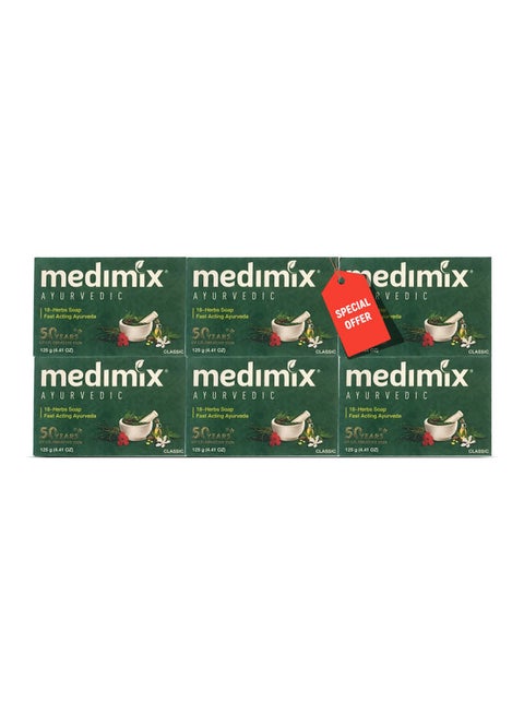 Ayurvedic Bath Soap 18 Herbs 6 X 125grams