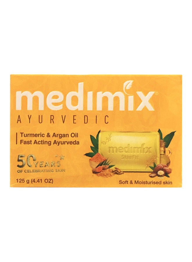 Medimix Ayurvedic Bath Soap Turmeric 125gms 6 X 125grams  - Image 2