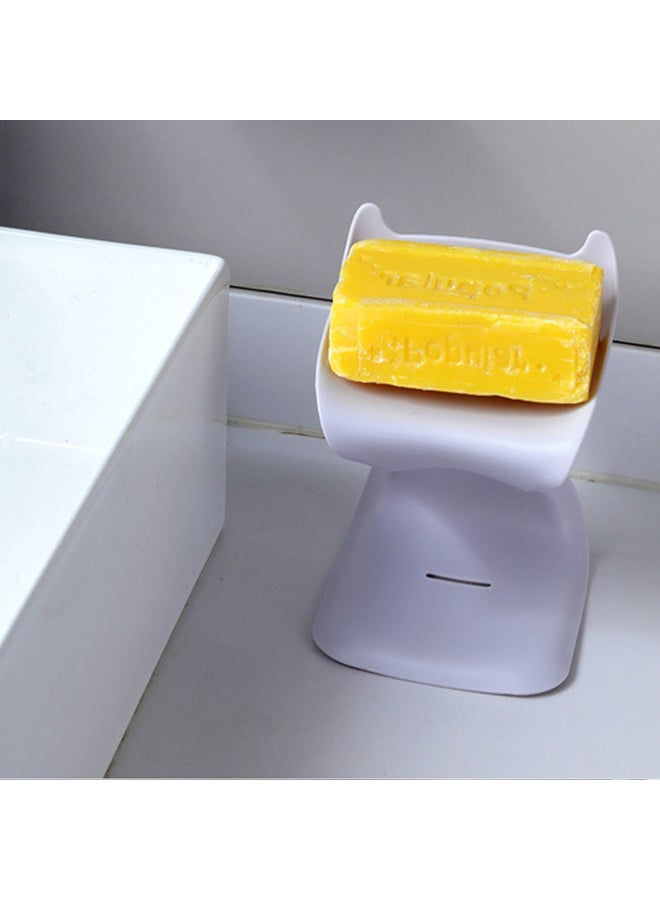 SAPU Creative Double Deck Soap Rack Grey 12x10.5x14cm - Image 3