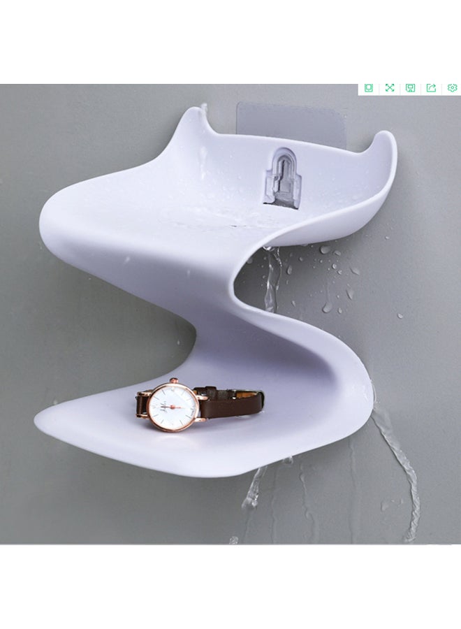 SAPU Creative Double Deck Soap Rack Grey 12x10.5x14cm - Image 4